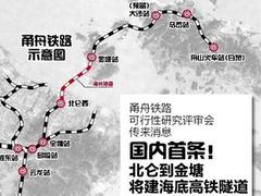 宁波至舟山将建国内首条海底高铁隧道